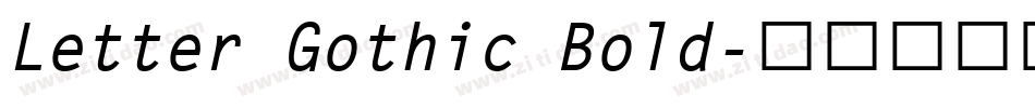 Letter Gothic Bold字体转换
